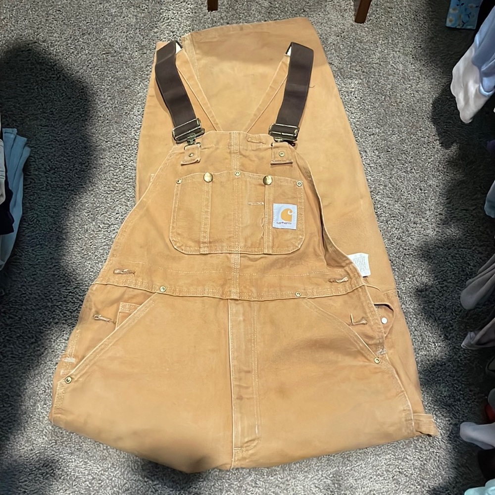 Carhartt R01-BRN Duck Bib Overall